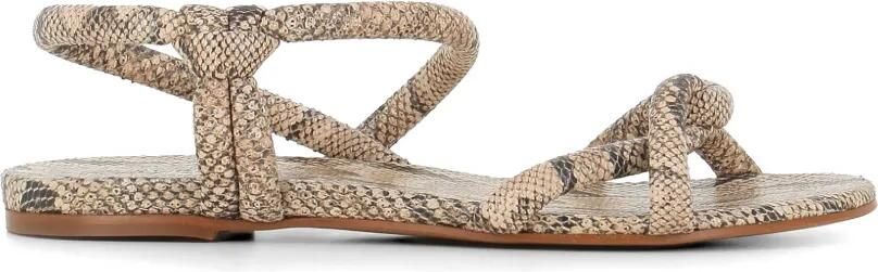 Del Carlo 12107 sandalen met gedraaid bandje Beige