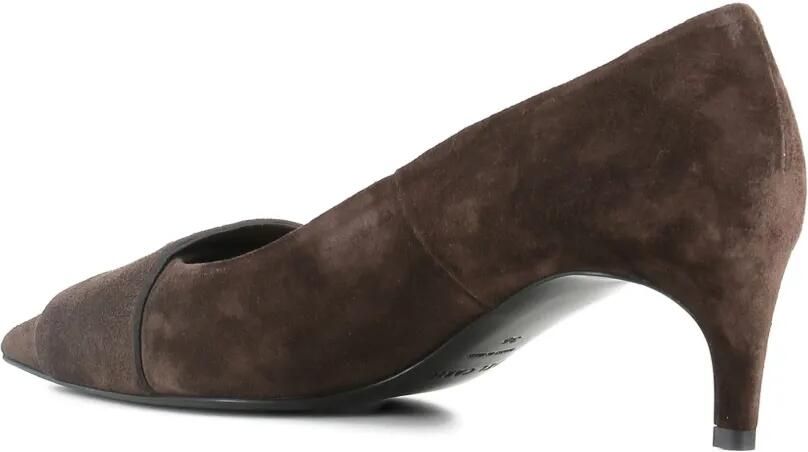 Del Carlo 55 mm suède pumps met puntige neus Bruin - Foto 3
