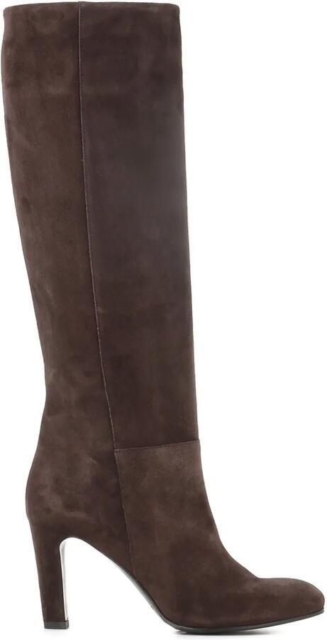 Del Carlo 80 mm leren laarzen met hoge hak Bruin