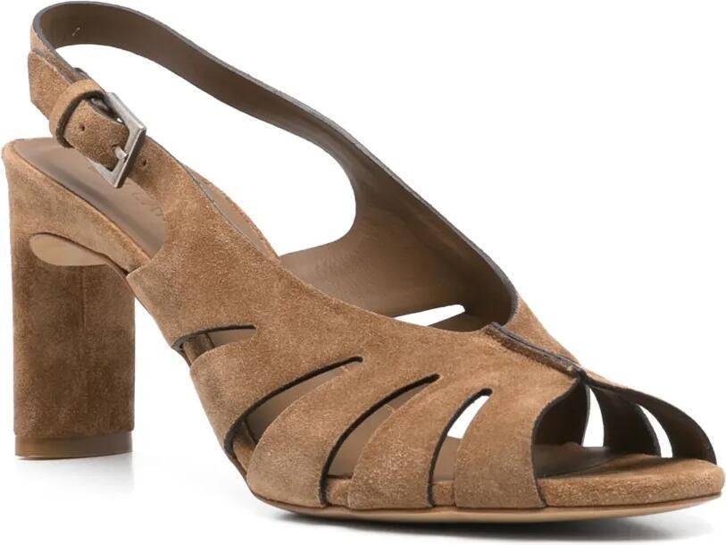 Del Carlo 80 mm suède sandalen Bruin - Foto 2