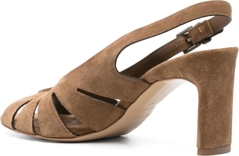 Del Carlo 80 mm suède sandalen Bruin - Foto 3