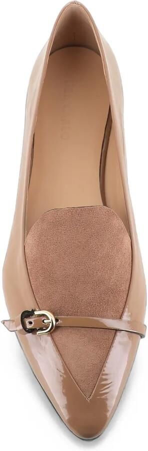 Del Carlo Ballerina's met puntige neus en strik-detail Beige - Foto 3