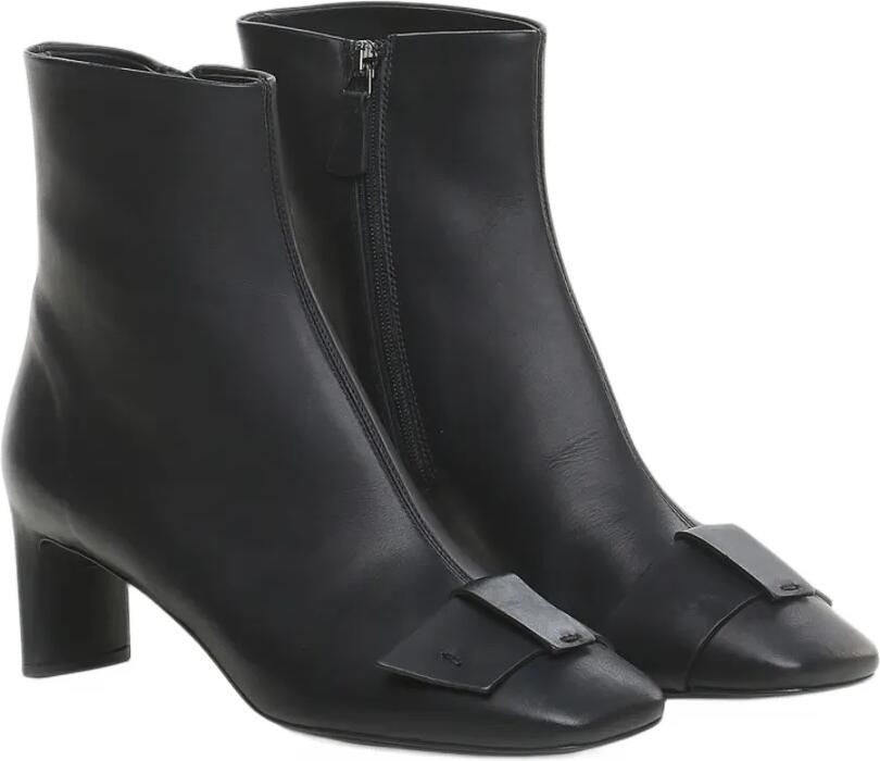 Del Carlo bow-detail square-toe ankle boots Zwart - Foto 3