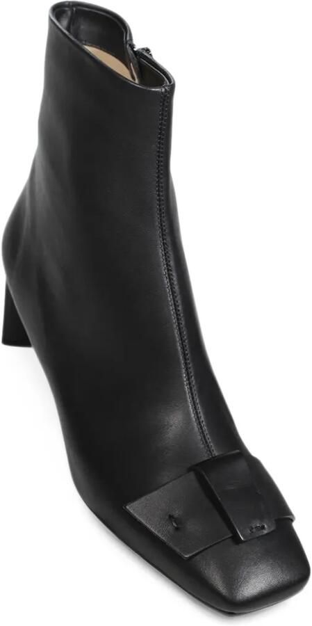 Del Carlo bow-detail square-toe ankle boots Zwart - Foto 4