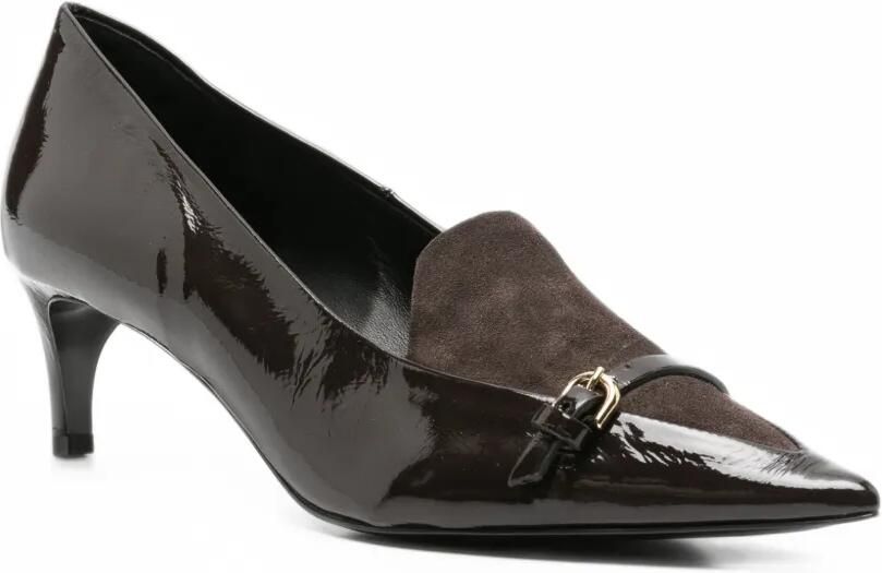 Del Carlo buckle-detail patent leather pumps Bruin - Foto 2