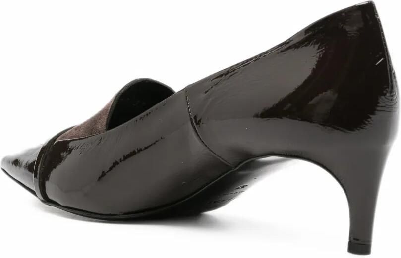 Del Carlo buckle-detail patent leather pumps Bruin - Foto 3