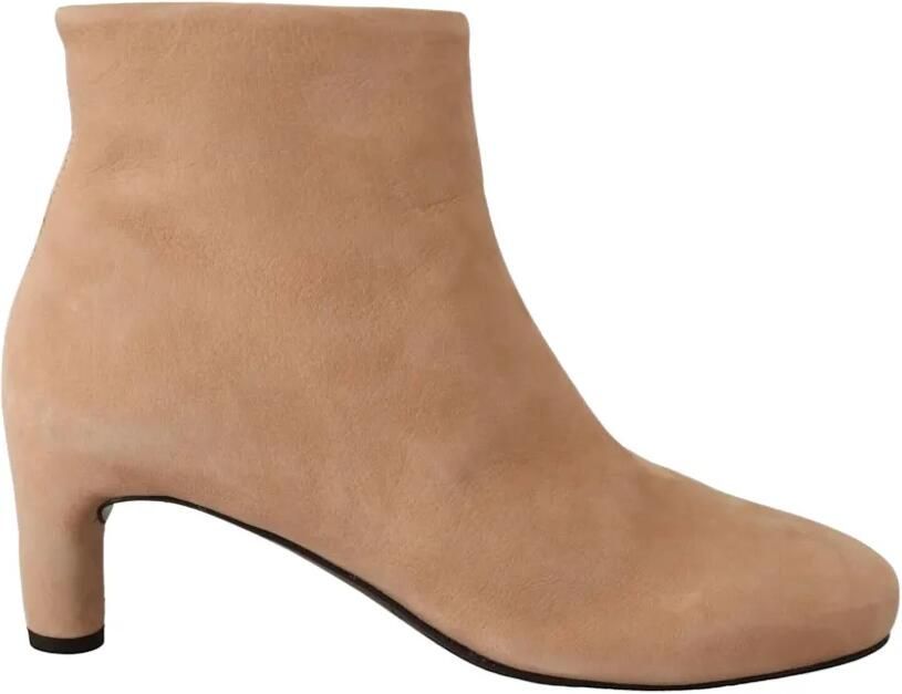 Del Carlo Enkellaarzen met ronde neus Beige