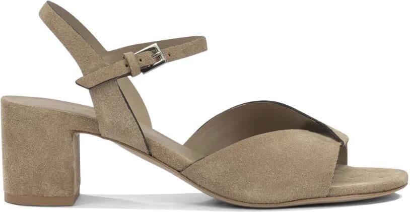 Del Carlo Julia sandalen met gekruiste bandjes en blokhak Beige