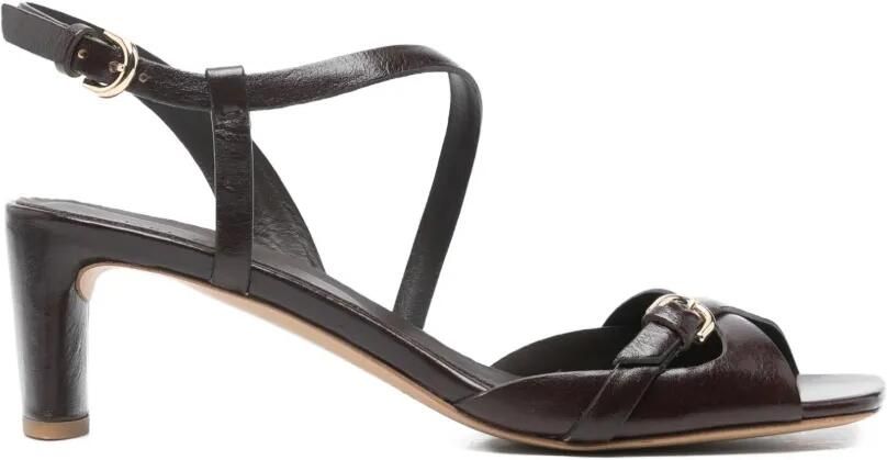 Del Carlo Leren sandalen Bruin