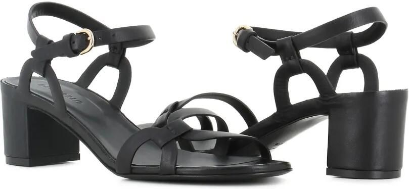Del Carlo Leren sandalen met gespbandje Zwart - Foto 5
