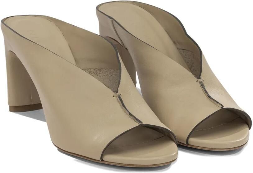 Del Carlo Leren sandalen met open neus Beige - Foto 3