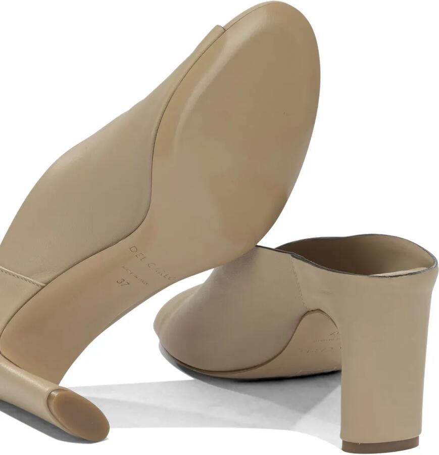 Del Carlo Leren sandalen met open neus Beige - Foto 2