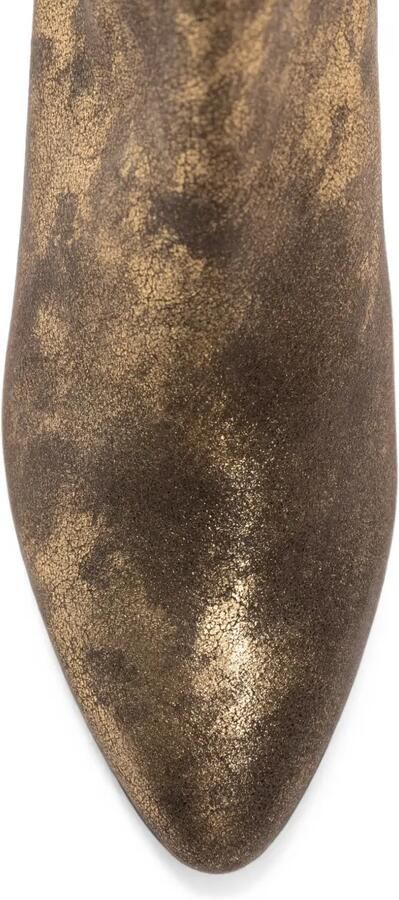 Del Carlo Metallic leren enkellaarzen Goud - Foto 4
