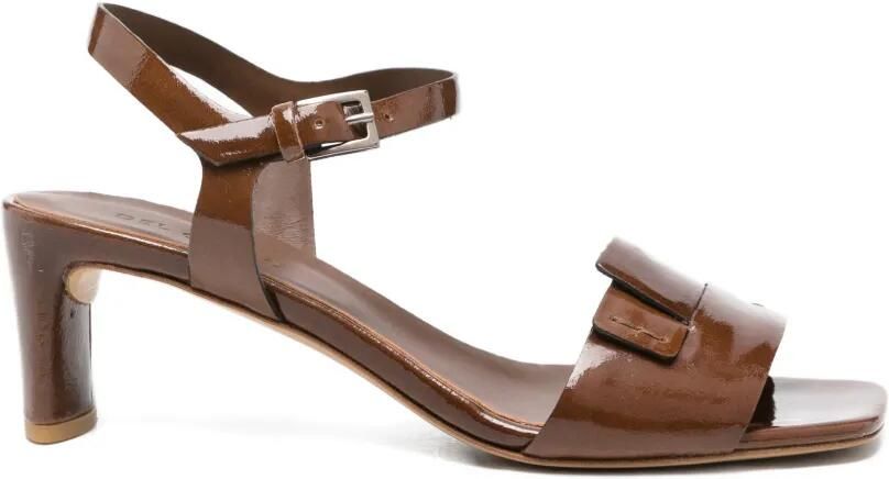 Del Carlo Moor leren pumps met enkelbandje Bruin