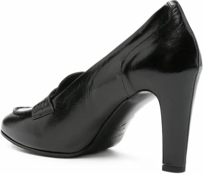 Del Carlo Piper penny-slot leather pumps Zwart - Foto 3