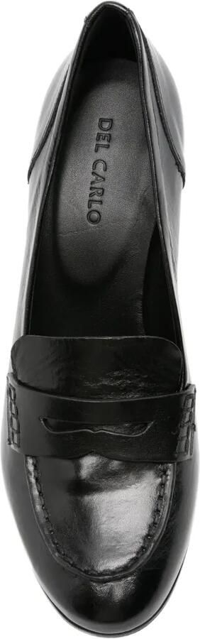 Del Carlo Piper penny-slot leather pumps Zwart - Foto 4