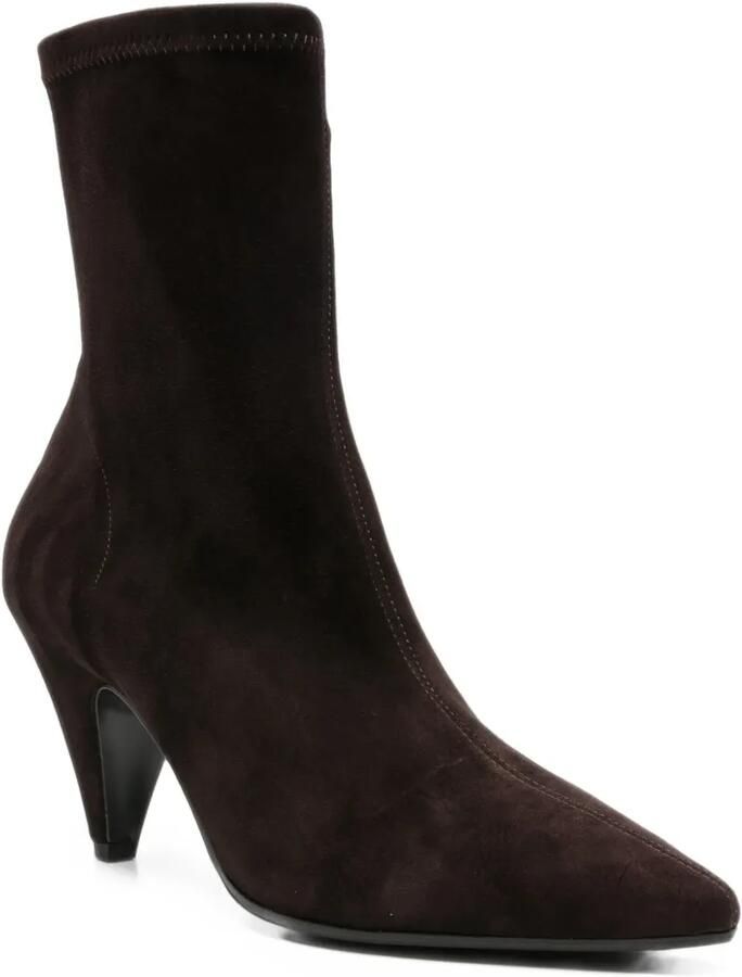 Del Carlo pointed-toe suede ankle boots Bruin - Foto 2