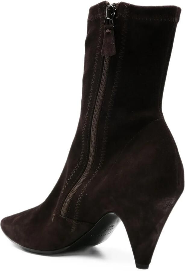 Del Carlo pointed-toe suede ankle boots Bruin - Foto 3