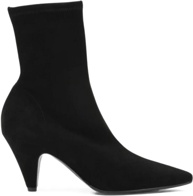 Del Carlo pointed-toe suede ankle boots Zwart