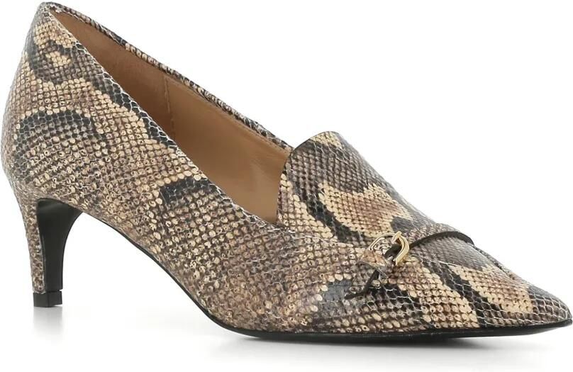 Del Carlo Pumps met puntige neus en reptieleffect Beige - Foto 2