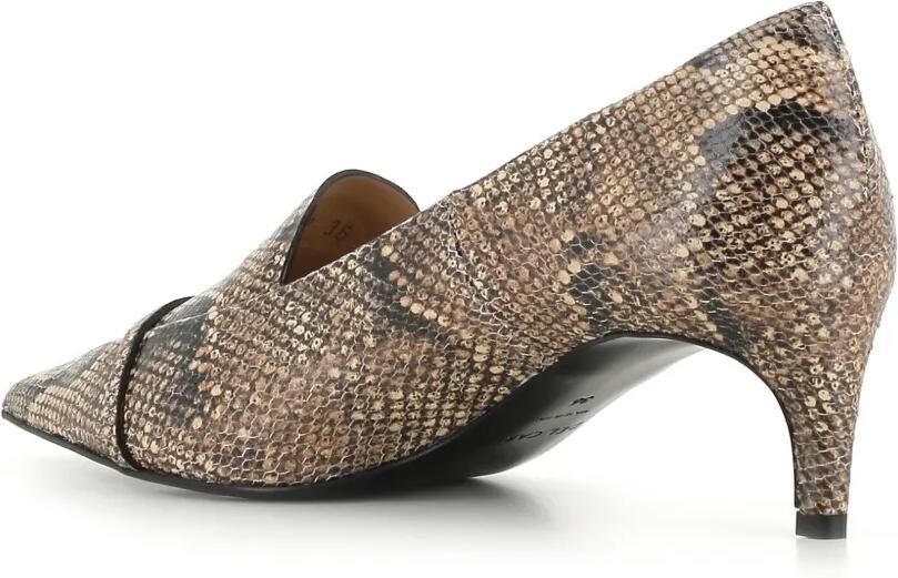 Del Carlo Pumps met puntige neus en reptieleffect Beige - Foto 3