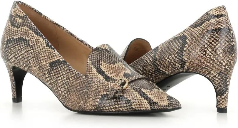 Del Carlo Pumps met puntige neus en reptieleffect Beige - Foto 4