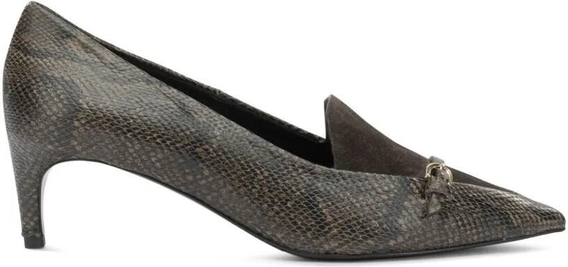 Del Carlo Pumps met reptielen-effect en gespdetail Zwart - Foto 3