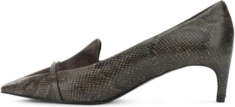 Del Carlo Pumps met reptielen-effect en gespdetail Zwart - Foto 4