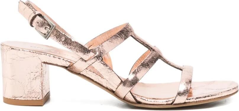Del Carlo Sandalen met gebarsten effect Roze