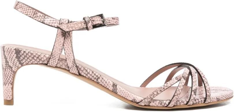 Del Carlo Sandalen met slangen-effect Roze