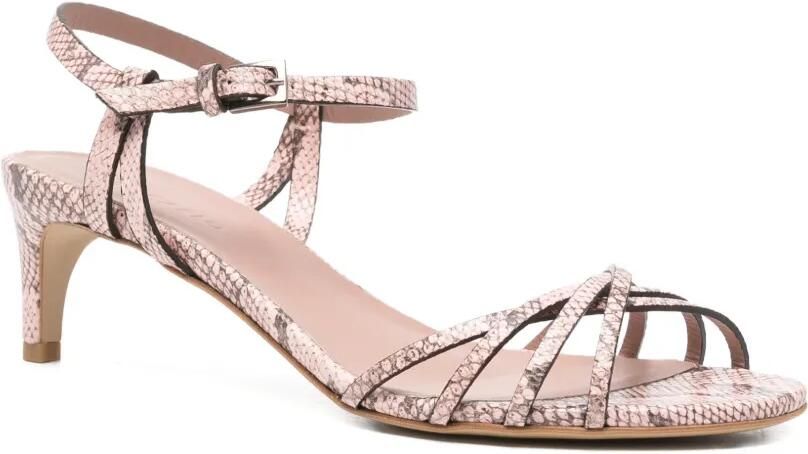 Del Carlo Sandalen met slangen-effect Roze - Foto 2