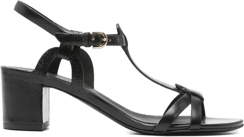 Del Carlo Sandalen met T-bandje Zwart
