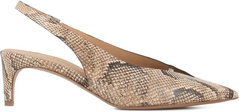 Del Carlo Slingback pumps met puntige neus Beige