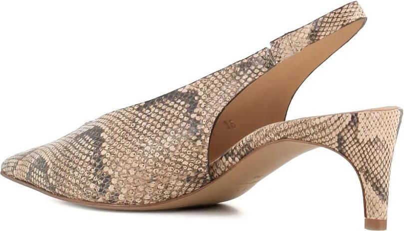 Del Carlo Slingback pumps met puntige neus Beige - Foto 3