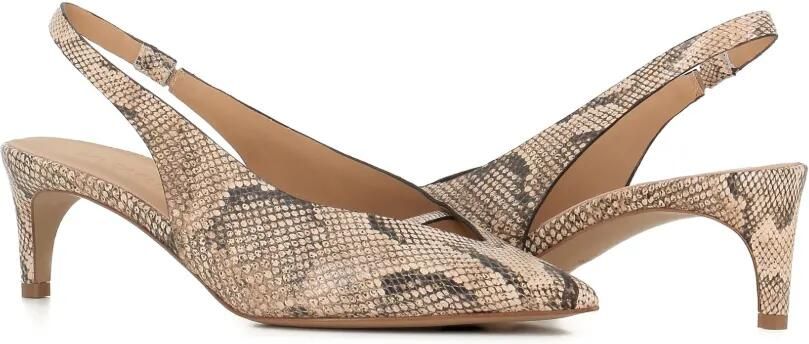 Del Carlo Slingback pumps met puntige neus Beige - Foto 4