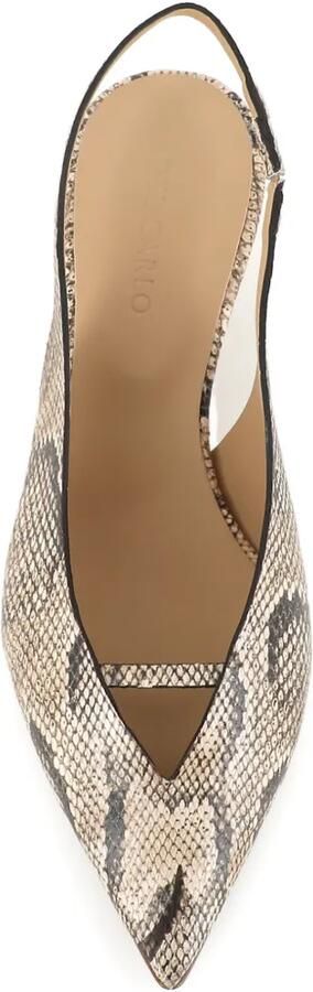 Del Carlo Slingback pumps met puntige neus Beige - Foto 5