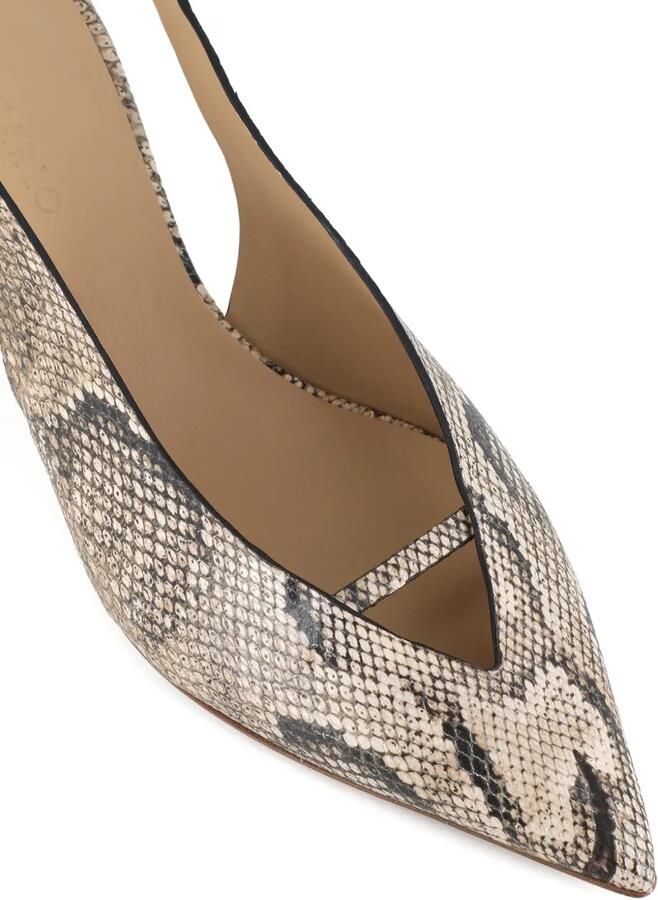 Del Carlo Slingback pumps met puntige neus Beige - Foto 2
