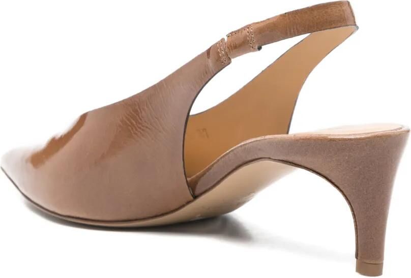 Del Carlo Slingback pumps met puntige neus Bruin - Foto 3