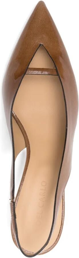 Del Carlo Slingback pumps met puntige neus Bruin - Foto 4