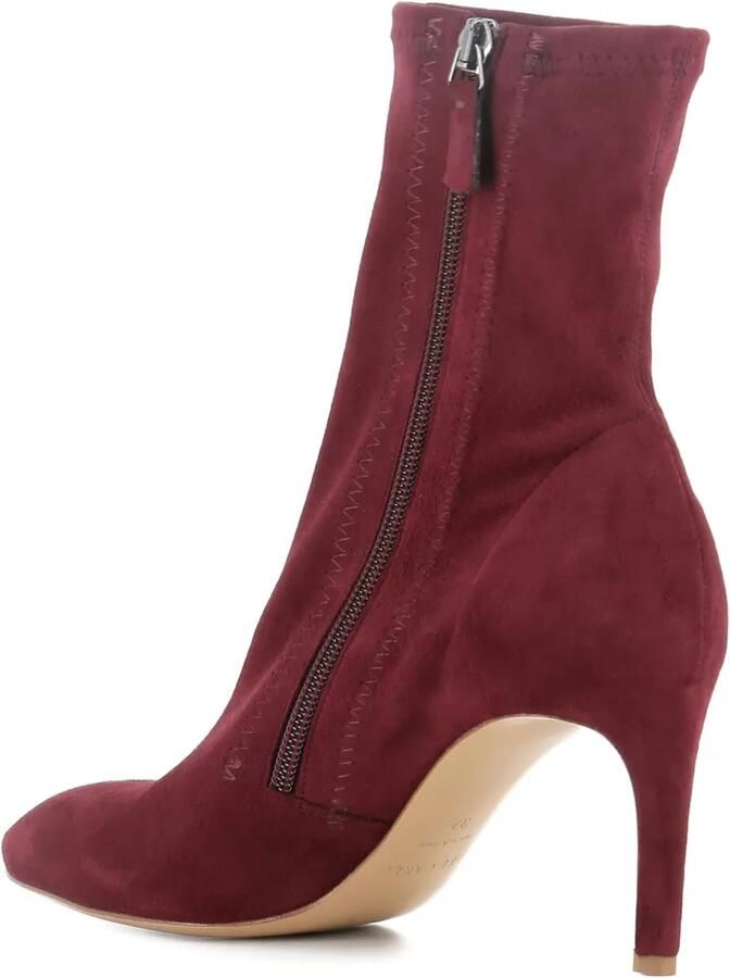 Del Carlo Suède enkellaarzen met stilettohak Rood - Foto 3