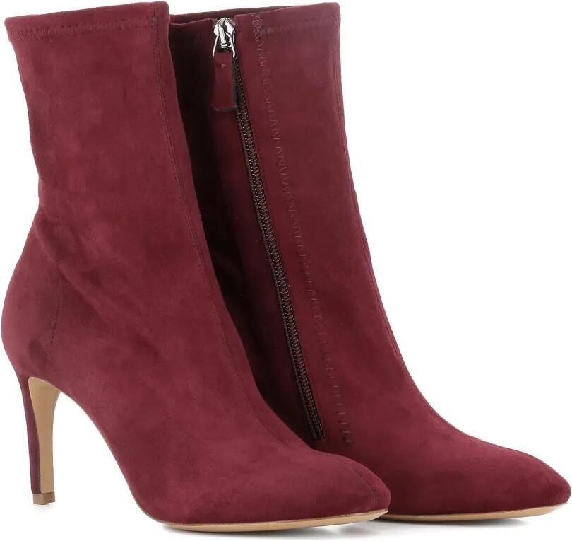 Del Carlo Suède enkellaarzen met stilettohak Rood - Foto 2