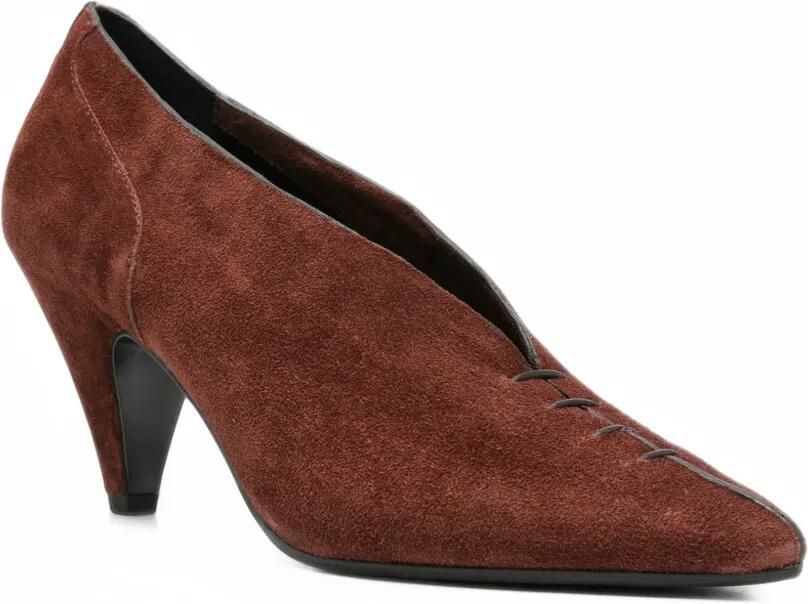 Del Carlo suede lace-up pumps Bruin - Foto 3