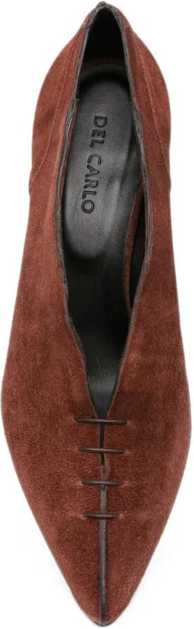 Del Carlo suede lace-up pumps Bruin - Foto 4