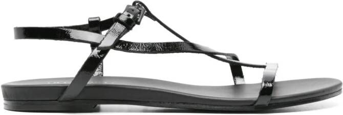 Del Carlo Neil lakleren sandalen Zwart