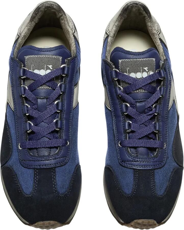 Diadora Equipe Dirty sneakers met geborduurd logo en vlakken Blauw - Foto 2