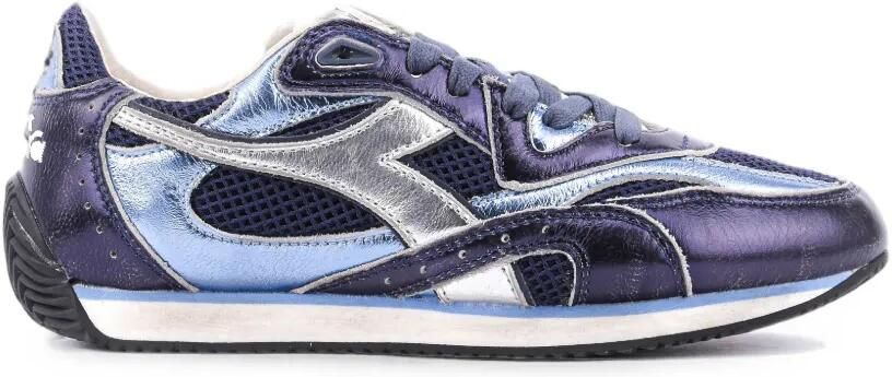 Diadora Equipe Revenge metallic leather sneakers Blauw