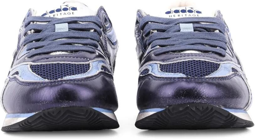 Diadora Equipe Revenge metallic leather sneakers Blauw - Foto 4