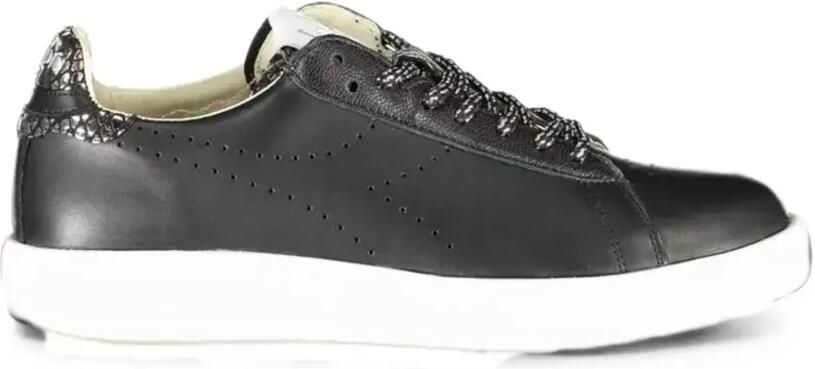 Diadora Geperforeerde sneakers met slangenleer-effect Zwart