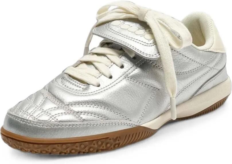 Diadora Leren indoorsneakers met metallic-effect Zilver - Foto 3