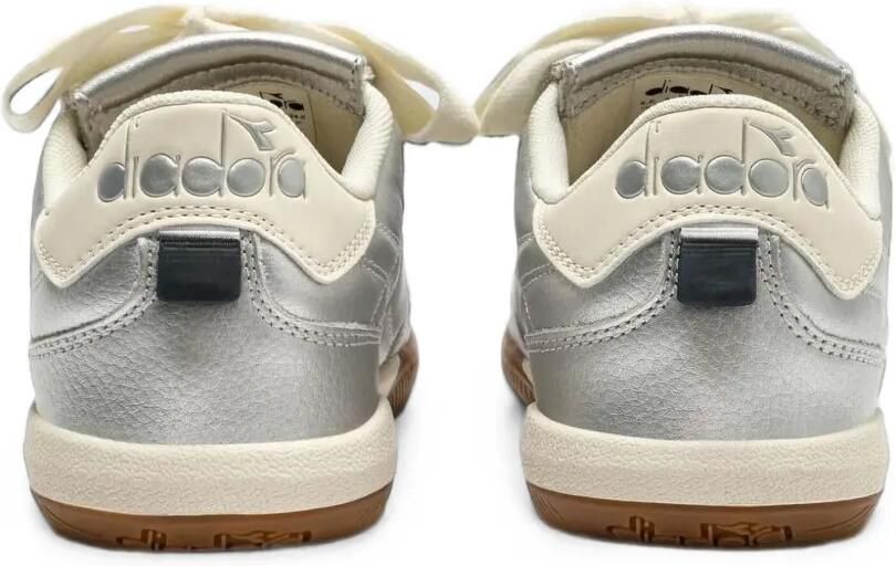 Diadora Leren indoorsneakers met metallic-effect Zilver - Foto 5